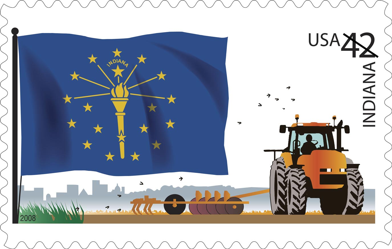 Indiana Stamp